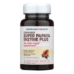 American Health - Super Papaya Enzyme Plus Chewable - 90 Chewable Tablets