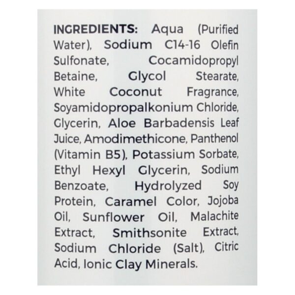 Zion Health Adama Minerals Shampoo - White Coconut - 16 Fl Oz - Image 2