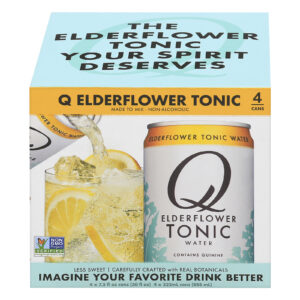 Q Drinks - Tonic Water Can 4pk Eldrflw - Case Of 6-4/7.5 Oz