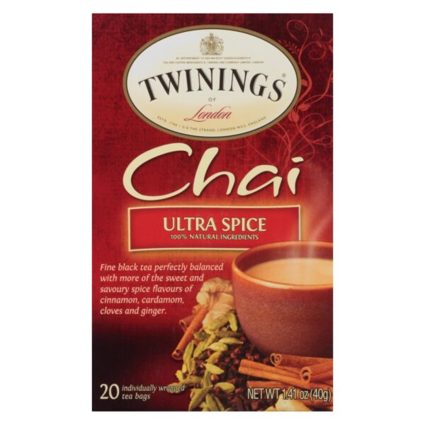 Twinings Tea Chai - Ultra Spice - Case Of 6 - 20 Bags - Image 3