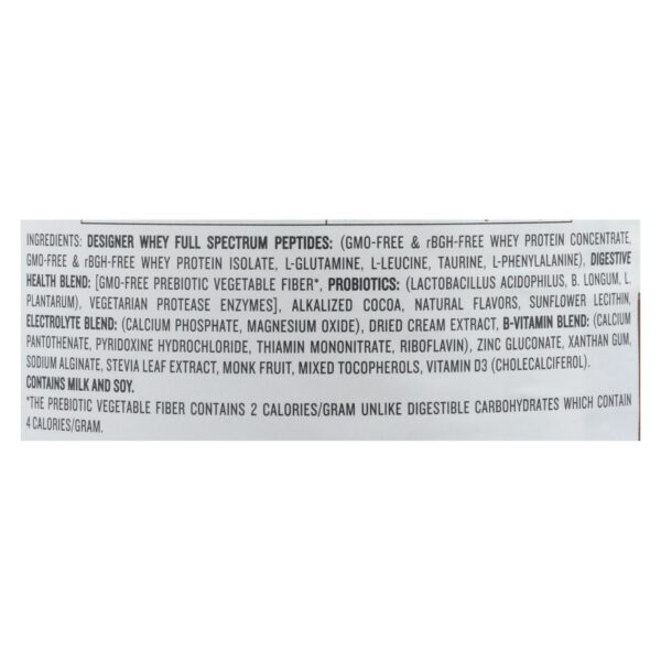 Designer Whey - Protein Powder - Chocolate - 12.7 Oz - Image 2