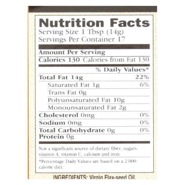 International Collection Flax-seed Oil - Virgin - Case Of 6 - 8.45 Fl Oz. - Image 2