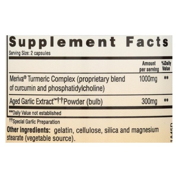 Kyolic - Aged Garlic Extract Curcumin Healthy Inflammation Response - 50 Capsules - Image 2