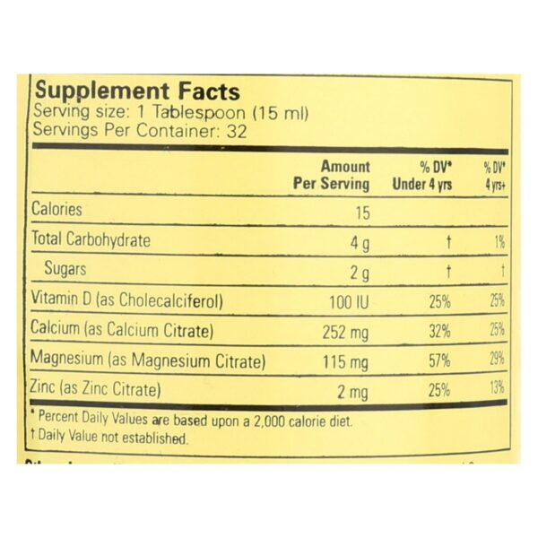 Childlife Liquid Calcium With Magnesium Natural Orange - 16 Fl Oz - Image 2