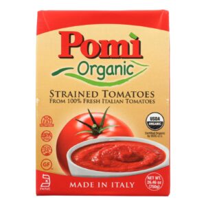 Pomi Organic Strained Tomatoes  - Case Of 12 - 26.46 Oz