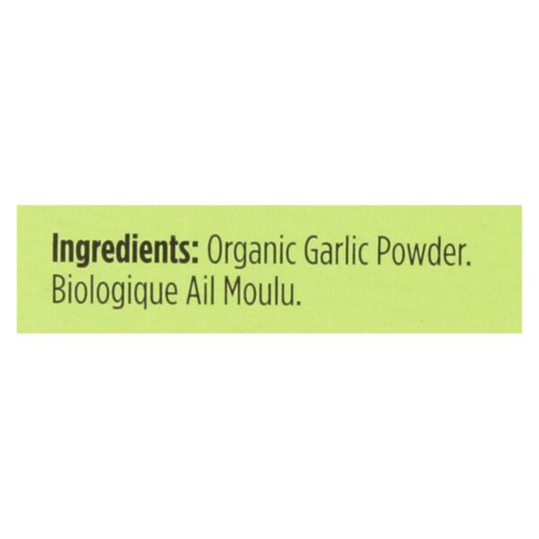 Spicely Organics - Organic Garlic Powder - Case Of 6 - 0.4 Oz. - Image 2