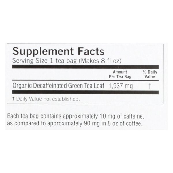 Yogi Organic Green Tea Caffeine Free - 16 Tea Bags - Case Of 6 - Image 2