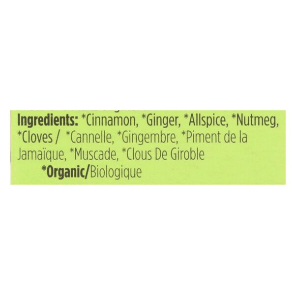 Spicely Organics - Organic Seasoning - Pumpkin Pie Spice - Case Of 6 - 0.35 Oz. - Image 2