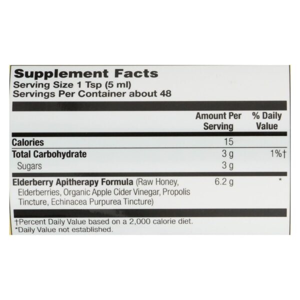 Honey Gardens Apiaries Organic Honey Elderberry Extract With Propolis - 8 Fl Oz - Image 2