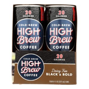 High Brew Coffee - Coffee Rtd Black & Bold Sugar Free - Case Of 6-4/8 Fz
