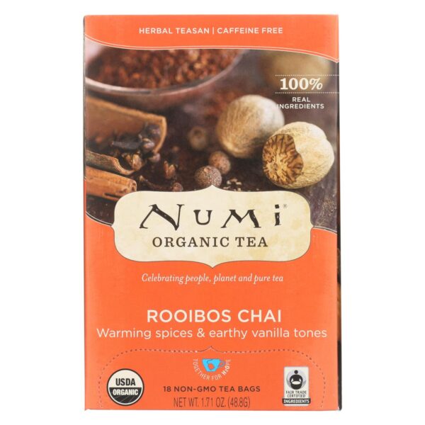 Numi Tea Organic Herbal Tea - Rooibos Chai - Case Of 6 - 18 Bags - Image 2