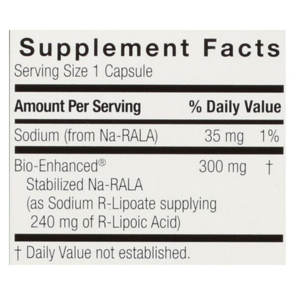 Genceutic Naturals R-lipoic Acid Plus - 300 Mg - 60 Vcaps - Image 2