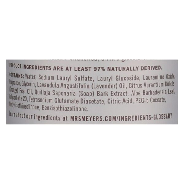 Mrs. Meyer's Clean Day - Liquid Dish Soap - Lavender - Case Of 6 - 16 Oz - Image 2