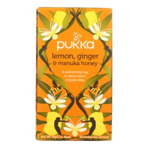 Pukka - Tea Organic Lemon Ginger Manuka Honey - Case Of 4-20 Bags