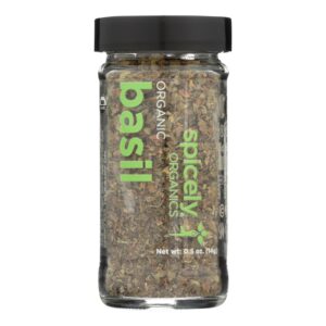 Spicely Organics - Organic Basil - Case Of 3 - 0.5 Oz.
