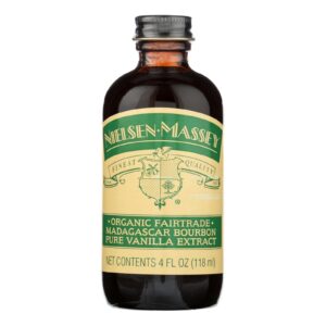 Nielsen Massey Organic Fairtrade Madagascar Bourbon Pure Vanilla Extract - Case Of 8 - 4 Fz
