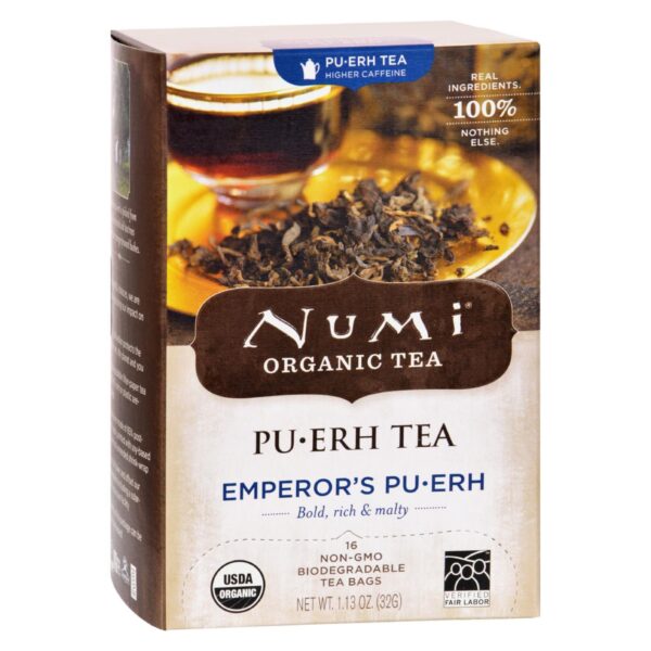 Numi Emperor's Puerh Black Tea - 16 Tea Bags - Case Of 6 - Image 2