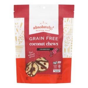 Absolutely Gluten Free Chews - Coconut - Cranberry - Gluten Free - Case Of 12 - 5 Oz