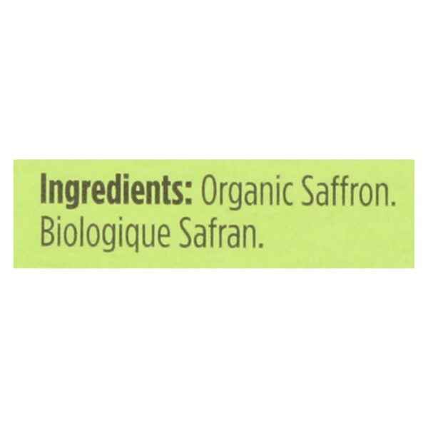 Spicely Organics - Organic Saffron - Case Of 6 - 0.007 Oz. - Image 2
