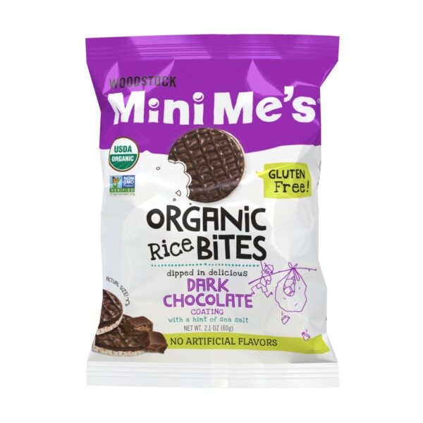 Woodstock Organic Dark Chocolate Rice Bites With Sea Salt - Case Of 8 - 2.1 Oz - Image 3