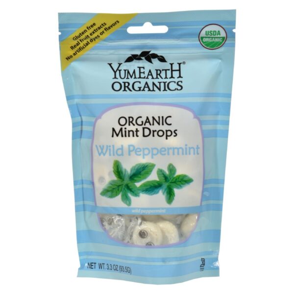 Yummy Earth Organic Candy Drops Wild Peppermint - 3.3 Oz - Case Of 6 - Image 2