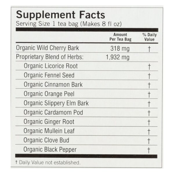 Yogi Organic Throat Comfort Herbal Tea Caffeine Free - 16 Tea Bags - Case Of 6 - Image 2