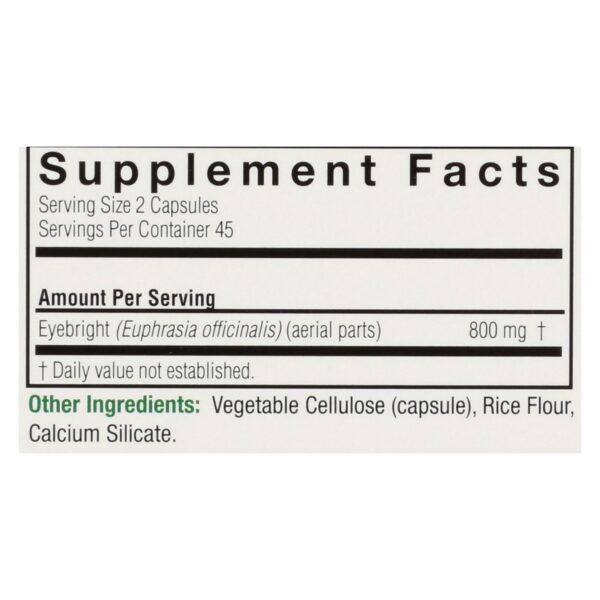 Nature's Answer - Eyebright Herb - 90 Vegetarian Capsules - Image 2