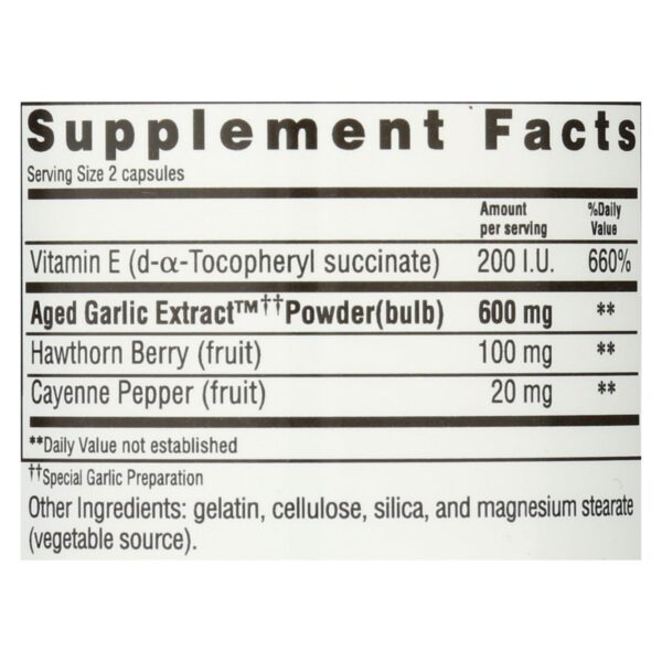 Kyolic - Aged Garlic Extract Healthy Heart Formula 106 - 100 Capsules - Image 2