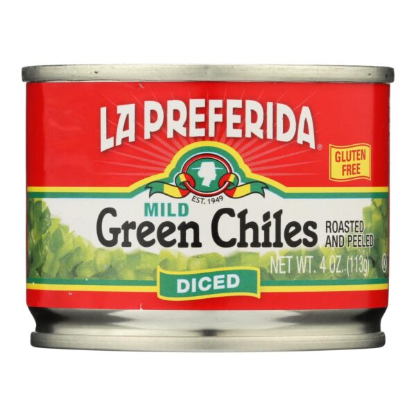 La Preferida Green Chiles - Diced - Case Of 24 - 4 Oz.