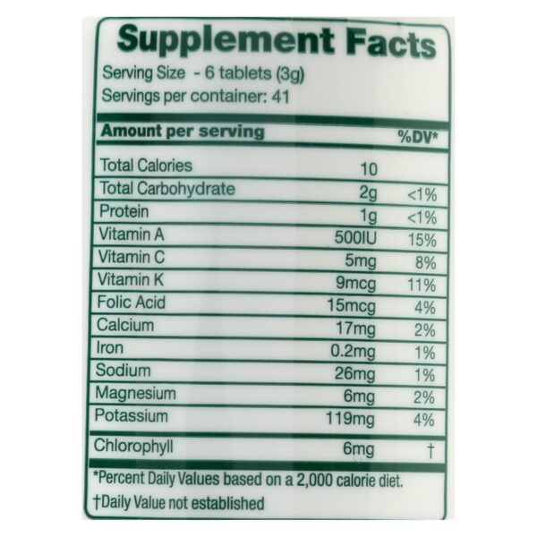 Green Foods Dr Hagiwara Green Magma Barley Grass Juice Powder - 250 Tablets - Image 2