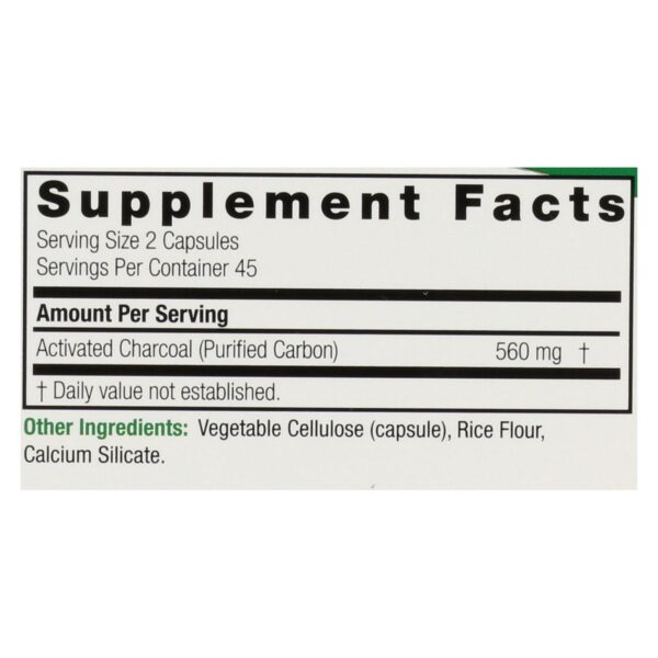 Nature's Answer - Charcoal - Activated Purified - 90 Softgels - Image 2