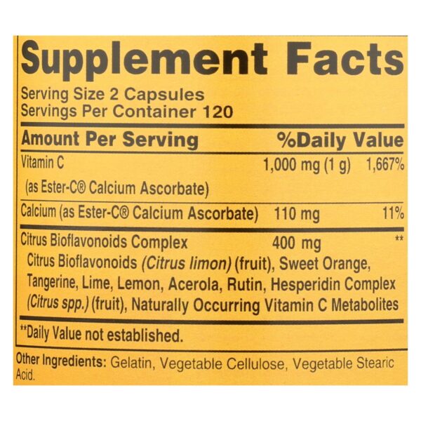 American Health - Ester-c With Citrus Bioflavonoids - 500 Mg - 240 Capsules - Image 2