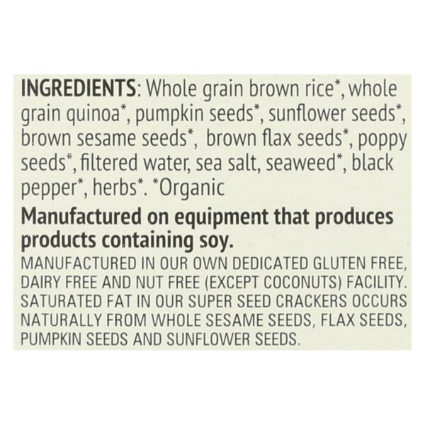 Mary's Gone Crackers Super Seed - Everything - Case Of 6 - 5.5 Oz. - Image 2
