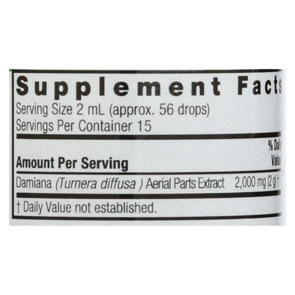 Nature's Answer - Damiana Leaf Alcohol Free - 1 Fl Oz - Image 2