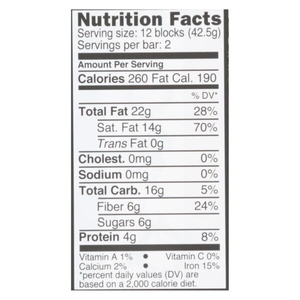 Divine - Bar Dark Chocolate 85% - Case Of 12 - 3 Oz - Image 2