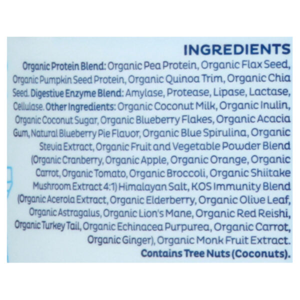 Kos - Prot Powder Blueberry - 1 Each-20.6 Oz - Image 2