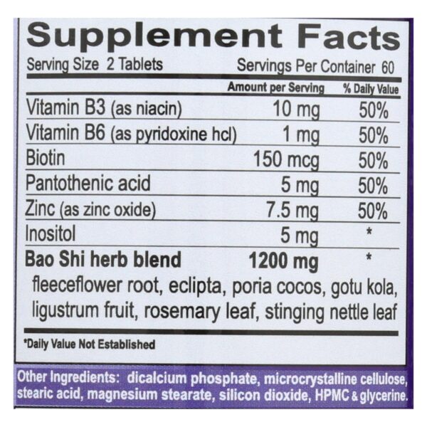 Biomed Health Advanced Women's Bao Shi Restorative Hair Nutrients - 120 Caplets - Image 2