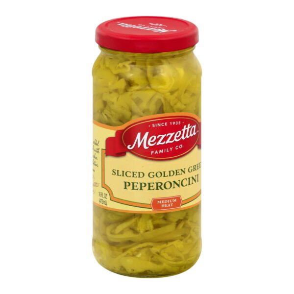 Mezzetta Deli Sliced Golden Greek Pepperoncini - Case Of 6 - 16 Fl Oz. - Image 3