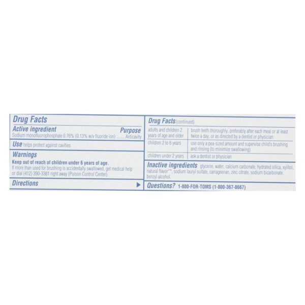 Tom's Of Maine - Tp Whole Care Sprmnt Fluor - Case Of 6 - 4 Oz - Image 2