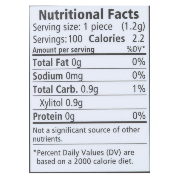 Spry Chewing Gum - Xylitol - Peppermint - 100 Count - 1 Each - Image 2