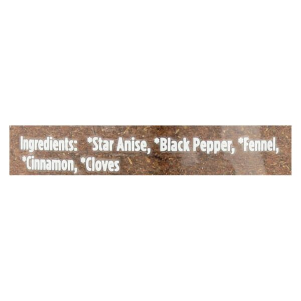 Spicely Organics - Organic Chinese Five Spice - Case Of 3 - 1.8 Oz. - Image 2