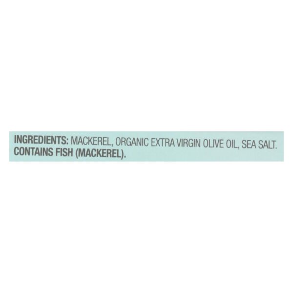 Wild Planet Wild Mackerel Fillets In Extra Virgin Olive Oil - Case Of 12 - 4.375 Oz. - Image 2