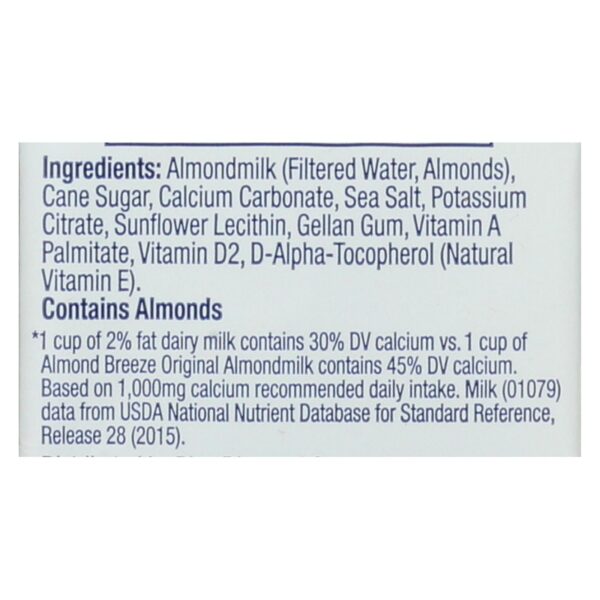 Almond Breeze - Almond Milk - Original - Case Of 12 - 32 Fl Oz. - Image 2