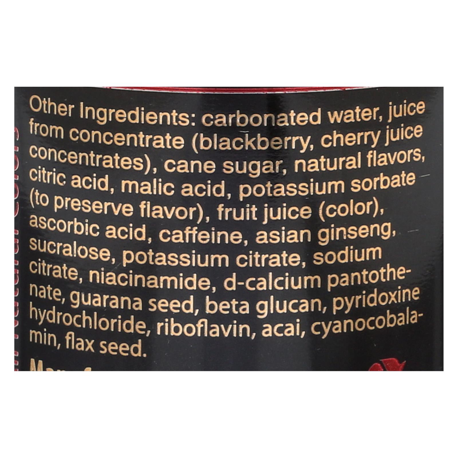 Petey's Bing Black B-vitamins Vitamin C Caffeine & Ginseng Beverage  - Case Of 24 - 12 Fz - Image 2