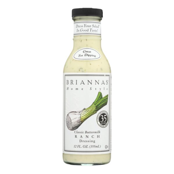 Brianna's - Salad Dressing - Classic Buttermilk Ranch - Case Of 6 - 12 Fl Oz. - Image 3