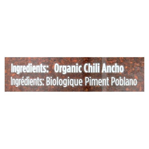 Spicely Organics - Organic Org Chili Ancho Ground - Case Of 3 - 1.7 Oz. - Image 2