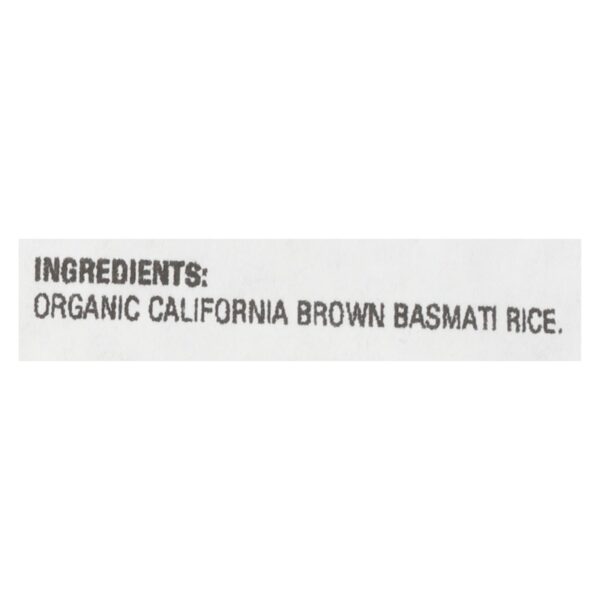 Lundberg Family Farms Organic Rice - Brown Basmati - Case Of 25 Lbs - Image 2