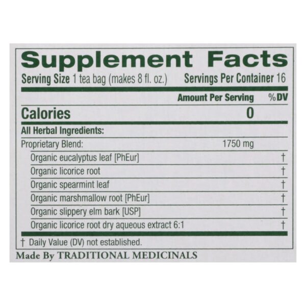 Traditional Medicinals - Herbal Tea Thrt Ct Eclyp - Case Of 6 - 16 Bag - Image 2