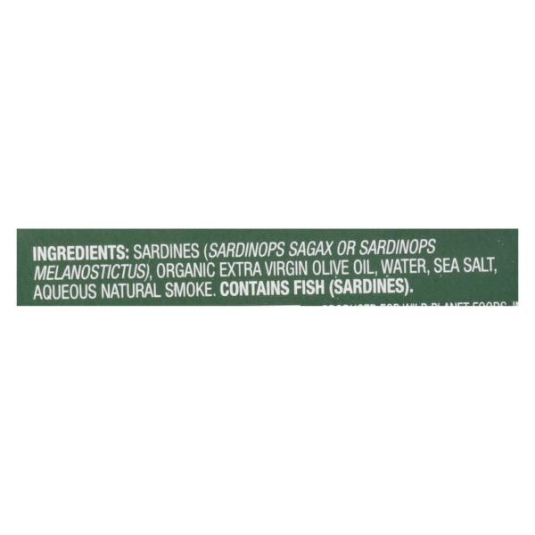 Wild Planet Wild Sardines In Extra Virgin Olive Oil - Case Of 12 - 4.375 Oz. - Image 2