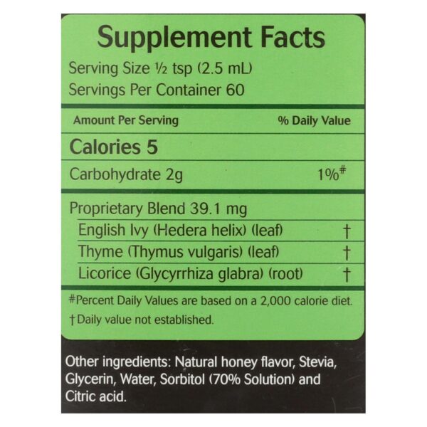 Herbion Naturals Sugar Free Ivy Leaf Syrup With Thyme Dietary Supplement  - 1 Each - 5 Oz - Image 2